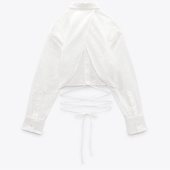 EMBROIDERED EYELET CROP... - Picture 7 of 9